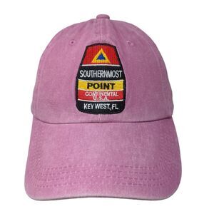 Southernmost Point Key West FL Slideback Hat Purplish-Pink OSFA Embroidered